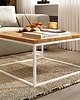 stoliki kawowe Stolik kawowy drewno dąb stal Cermis 80cm x 80cm biały 3