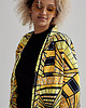 sukienki mini damskie Kimono żółto-czarne Sunny Warrior 2