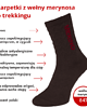 skarpetki męskie Skarpetki trekkingowe z wełny merynos brązowe 1