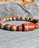 biżuteria męska Męska ekstrawagancka bransoletka / Jaspis Leopardzi / Czerwony Japis 2