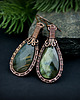 kolczyki wire wrapping Kolczyki z labradorytem 6