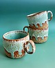 kubki Piękny  turkusowy ceramiczny ręcznie robiony kubek / filiżanka. Na prezent 7