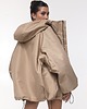 kurtki damskie Kurtka bomber hoodie oversize mocca 1