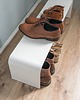 półki Minimalistyczny metalowy stojak na buty, BIAŁY 6