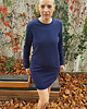 sukienki midi damskie SLOGAN Rose dark blue melange sukienka damska 1