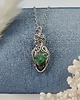wisiory Naszyjnik Zoisyt z Rubinem stal chirurgiczna wisiorek handmade wirewrapping 2
