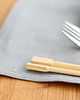 pokrowce i etui - organizery Etui na sztućce, Lniany pokrowiec, zero waste, szary 1