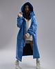 płaszcze damskie Parka Longline Hoodie Oversize baby blue ocieplana 3