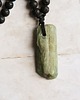 biżuteria męska UNIKAT: kyanit zielony, lawa - naszyjnik męski / unisex 1
