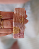 bransoletki na sznurku Bransoletka handmade, ręcznie robiona na krośnie w odcieniach różu 3