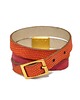 bransoletki skórzane Bogota Triple Wrap Pink-Orange Bracelet 1