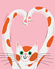 kartki okolicznościowe - wydruki Purr Love Walentynka PIESKOT 1