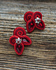 kolczyki soutache Czerwone kolczyki soutache 2