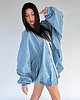 kurtki damskie Kurtka jeansowa typu bomber oversize denim light blue 4