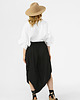 spodnie materiałowe damskie Asymetryczne spodnie cullote Amelia czarne 5