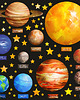 naklejki ścienne do pokoju dziecka Naklejki Planety Układ Słoneczny zestaw duży 1