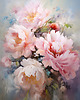 plakaty Peonie i róże - Plakat - Olej, Boho, Abstrakcja 1