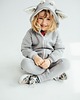 bluzy dla chłopców Bluza z kapturem z uszami jelonka dla dziecka szara 4
