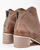 botki damskie BOTKI KWOBOJKI NA 5 CM KLOCKU - SKÓRA NATURALNA - MODEL 483 - KOLOR CAPPUCCINO 5