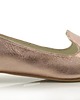 baleriny damskie Czółenka Skórzane - lordsy jasna miedź (3918) 2