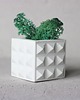 doniczki Doniczka z betonu PYRAMID CUBE WHITE 1