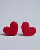 kolczyki z masy plastycznej Pojedyncze sztyfty pastylki SERDUSZKA 1