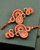kolczyki soutache Brzoskwiniowo pomarańczowe kolczyki sutasz 5
