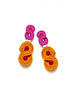 kolczyki soutache Kolczyki soutache - Róż Pomarańcz Medium 1