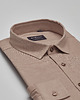 koszule męskie Koszula raguza 00497 długi rękaw beżowy slim fit 2
