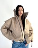 kurtki damskie Parachute oversize bomber jacket mocca 5