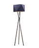 lampy podłogowe Drewniana lampa stojąca na 3 nogach do salonu z abażurem TULUZA GOLD 7