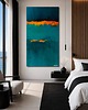 obrazy ZŁOTY ZACHÓD - ręcznie malowany obraz na płótnie 80x160cm 2