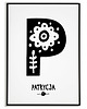 plakaty Plakat METRYCZKA LITERKA imię dziecka 2