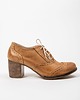 półbuty damskie OKSFORDKI NA 6 CM SŁUPKU - SKÓRA NATURALNA - MODEL 251 - KOLOR CAMELOWY 2
