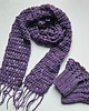 szale damskie Wiosenny szal wełniany fioletowy 2
