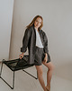 szorty damskie Lniane szorty Easy, antracyt 8