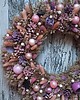 wianki Świąteczny wieniec na drzwi, #S6, odcienie fioletu, 45 cm 7