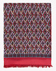 tuby i kominy Ekskluzywny szal męski jedwabny czerwony z motywem geometrycznym 30x180 cm 1