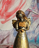 figurki i rzeźby Rzeźba z gipsu Anioł Czułości złoty wys. 11,6 cm 1