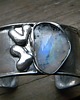 bransoletki wire wrapping Kamień księżycowy   - BRANSOLETA MANKIET - CUFF 2