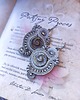 kolczyki soutache Wróżki opadłych mgieł małe kolczyki sutasz w różu 2