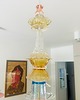 lampy wiszące Lampa wisząca szklana artdeco prl vintage retro 3