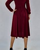 sukienki midi damskie Bordowa  elegancka sukienka  midi draperia r 36-56 5