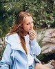 bluza z kapturem damska Bluza rozpinana LUZAK błękitny 5