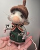 figurki i rzeźby Myszka filcowana wełna owcza 12cm 2