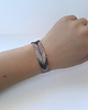 bransoletki ze szkła Fioletowa Bransoletka z Koralików "Violet Chevron" 1