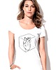t-shirt damskie Koszulka damska biała  Serce 1