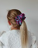 gumki do włosów Gumka jedwabna, scrunchie, frotka turkusowa panterka MAXI 3