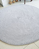 dywany Dywan okrągły gęsty splot gładki szary 2