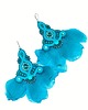 kolczyki soutache Peony Turquiose kolczyki sutasz z kwiatami turkusowe 2
